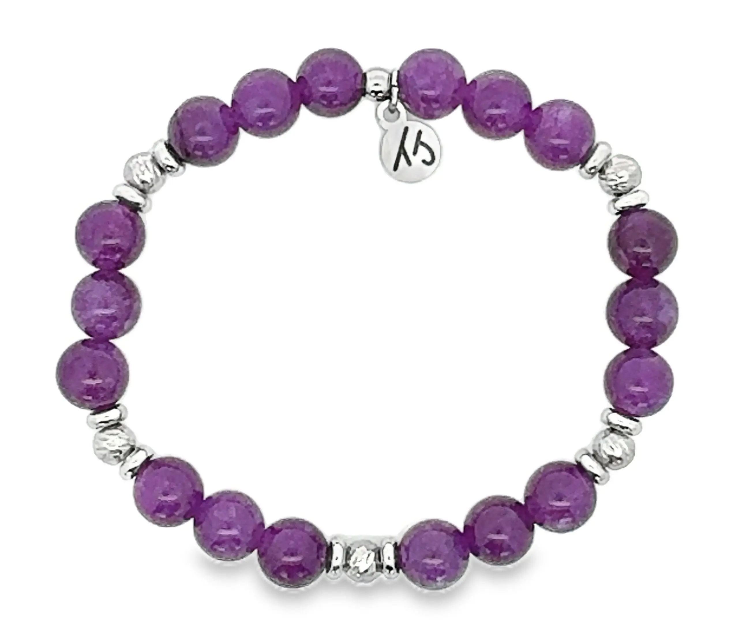 TTT Live Exclusive Gold with Purple Chalcedony Gemstone Bracelet