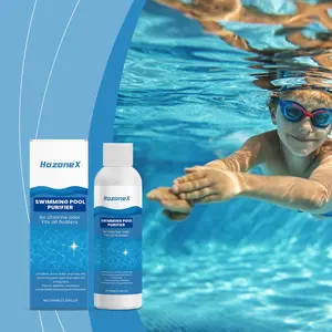 Hozonex Pool Purification Liquid, Clear Water Quality, Odorless Cleaning, Quick Dissolving, Removes Dirt, Efficient Pool Cleaner