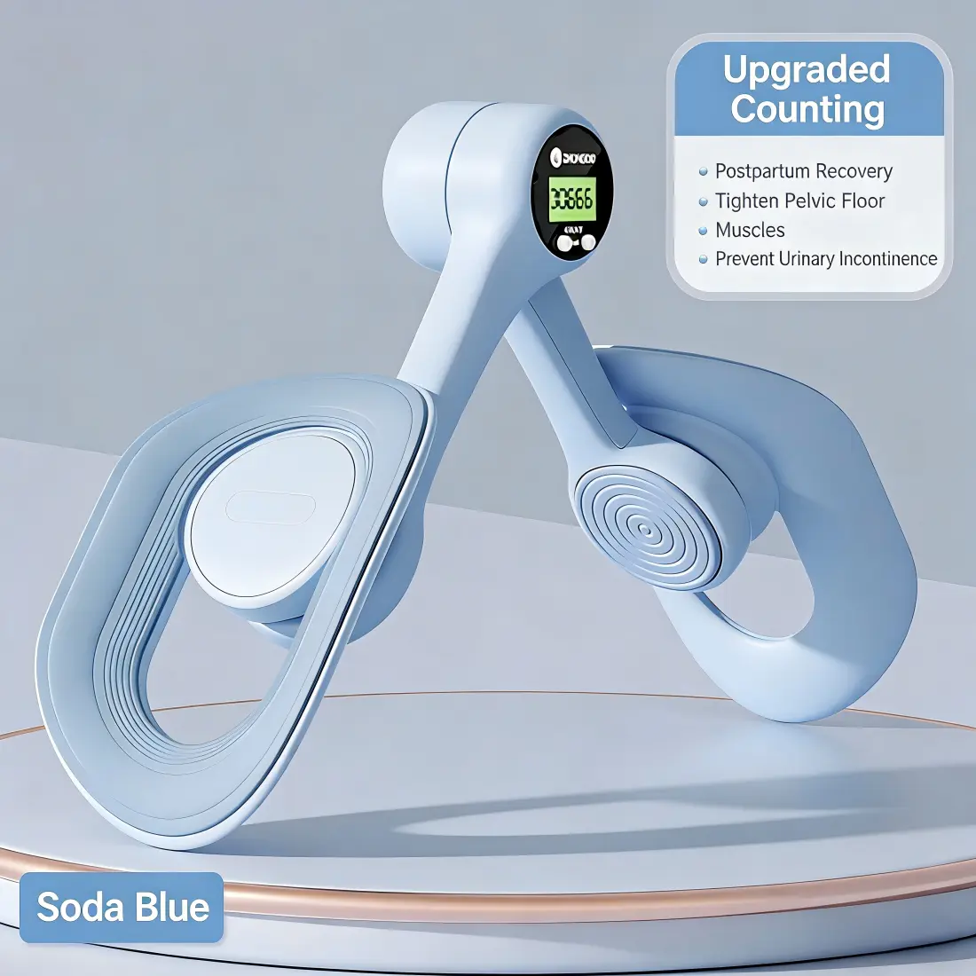 Arisic Thigh Exerciser Home Gym Portable Pelvic Floor Trainer for Women Toning Postpartum Recovery Butt Lifting Tummy Control Non-Slip TPE Surface Unisex Design Ideal Gift