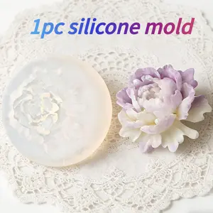 Mini Peony Silicone Mold for Resin Casting, Perfect for Making Jewelry and Home Decor. Ideal for Creating Pins, Handmade Soaps, and Suitable for Glue, Wax, Handmade Crafts.