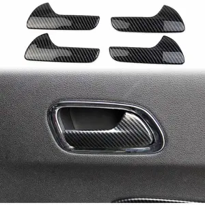 Carbon Fiber Inner Door Handle Cover Trim for Dodge Durango 2011-2022