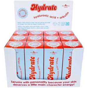 Sérum Facial Ácido Hialurónico Hidratante + Arbutin Italia Deluxe - Venta al por Mayor Display 12 Unidades (400FS-01)