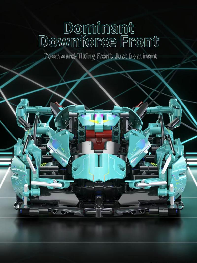 Compatible with Lego remote control toy building blocks, assembly supercar children's toy car racing model, small particles.