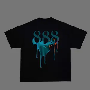 ILIMITADO | 888 Black T- Shirt Unisex| 100% Cotton  Top  Streetwear  Crewneck