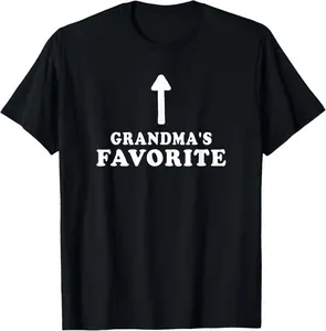100% Cotton Funny Grandmas Favorite Grandchild Grandson Granddaughter T-Shirt