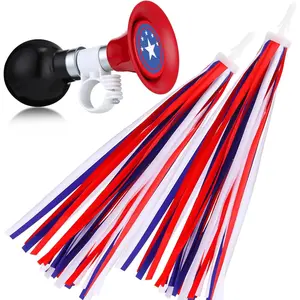 4th of July  Decoration Kit Red White and Blue  Streamers Ribbon Tassels Horn Parade Patriotic  Assessories for Independence Day  Parade Party Favors