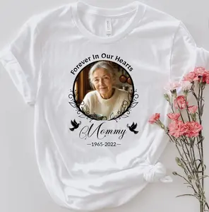 Forever In Our Hearts Shirt, Custom Memorial Photo Shirt, Loss of Someone Gift, Personalized Remembrance Shirt, Dove Memorial Shirt