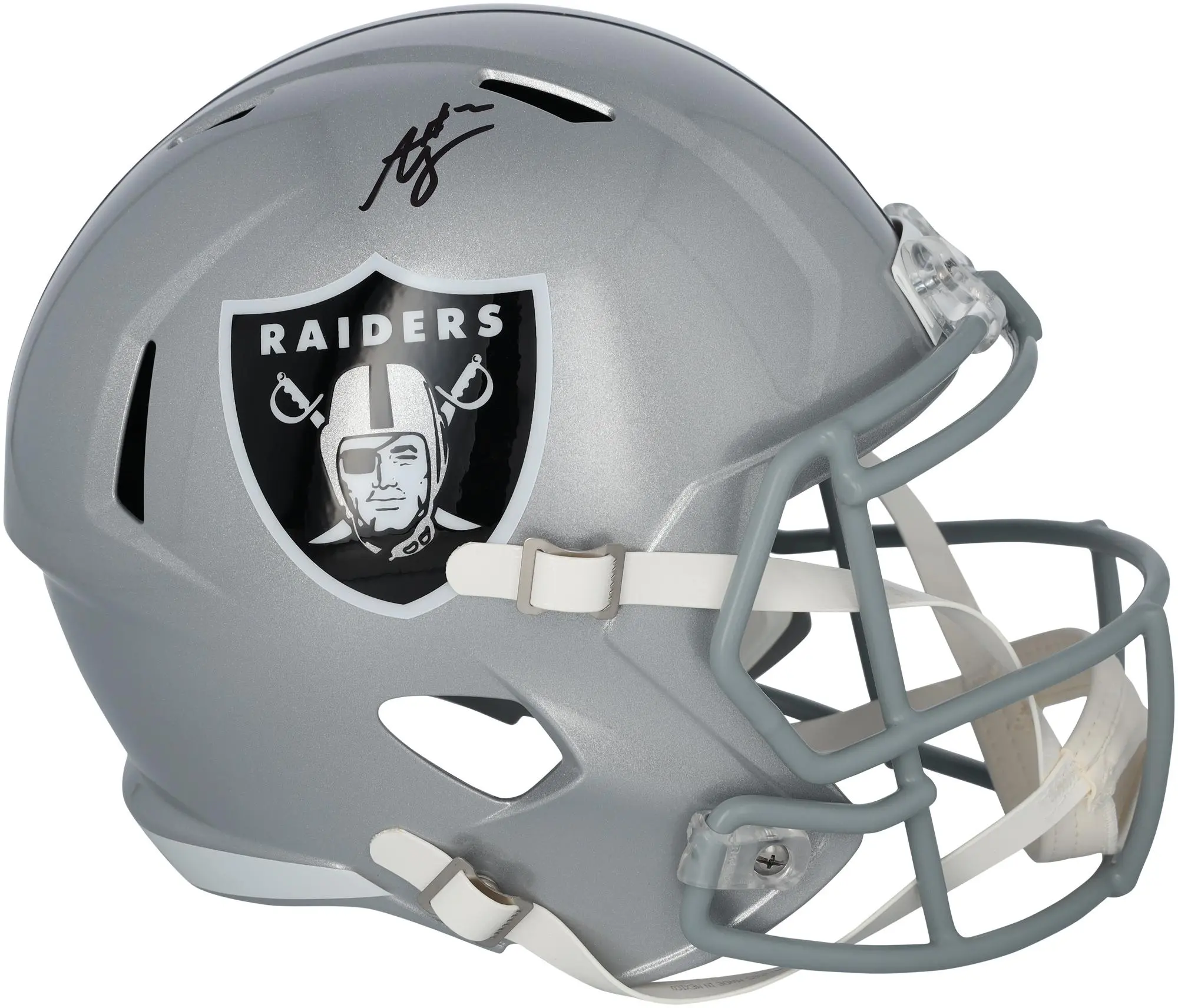 Ashton Jeanty Las Vegas Raiders Autographed Riddell Speed Replica Helmet with "2025 #6 Pick" Inscription - Fanatics Authentic Certified