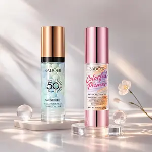 Three-Color Protective Primer, SPF 50 Sunscreen, Brightening, Oil-Control, Moisturizing, Skin Tone Correction, Waterproof, Makeup Base
