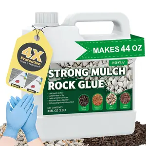 34 oz Clear Mulch Glue for Landscaping Strong Rock Glue All-Weather Anchor Binder Adhesive Locks Down Gravel & Stones Prevents Wind & Rain Erosion Pet-Safe Covers 100 sq ft