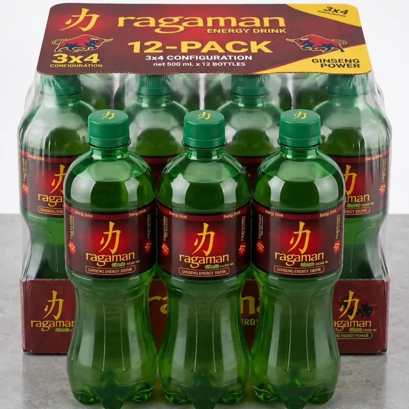 Ragaman Ginseng Energy Drink,500 ml 12 -Pack (12 x 500 ml)