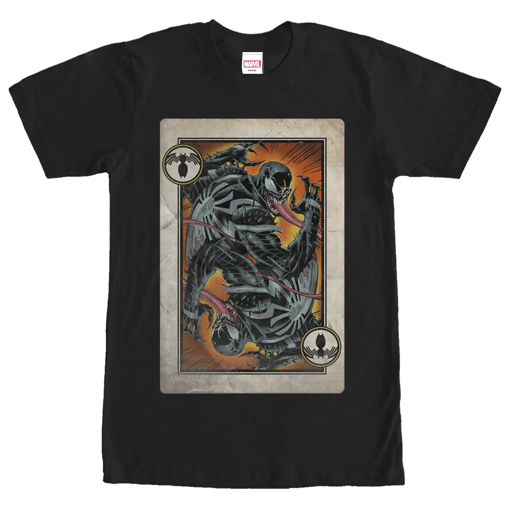 Men's Marvel Venom Playing Card T-Shirt