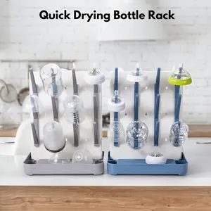 A Vertical Drying Rack for Bottles That Saves Space, Designed to Organize Bottles, Accessories, Brushes, Pacifiers, And Pump Parts on Your Kitchen Countertop, Bottle Holder