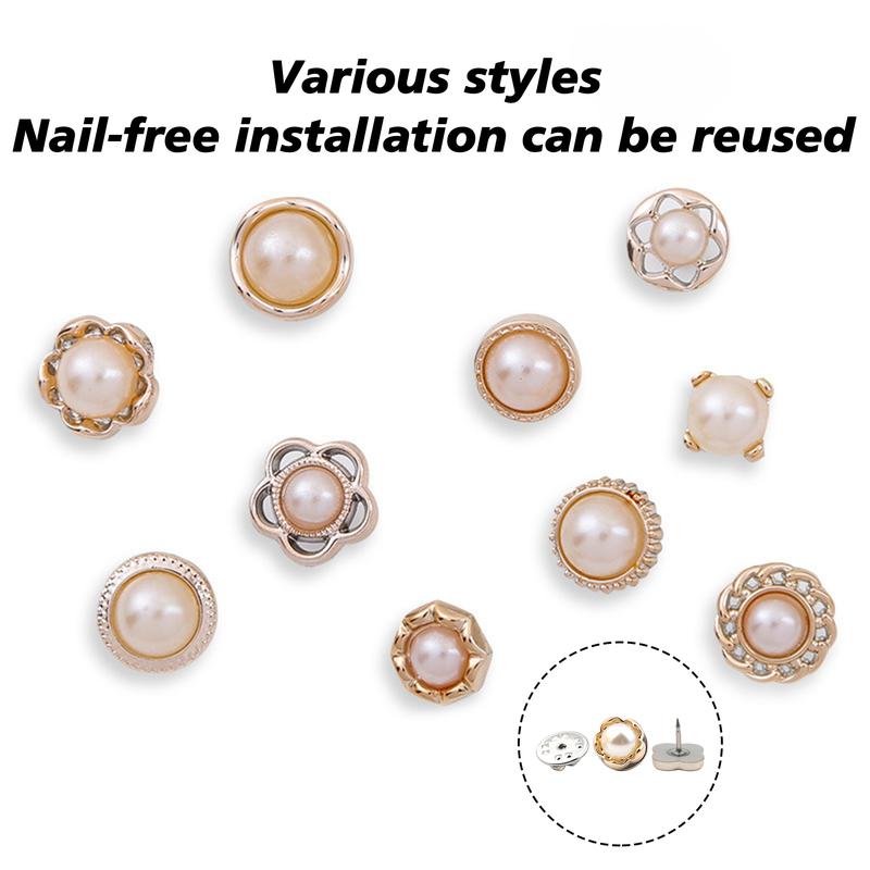 20 Counts Brooch Buttons for Women,Easy to Install with Secure Lock, Scratch-Resistant and Durable, A Set for Various Clothing Styles