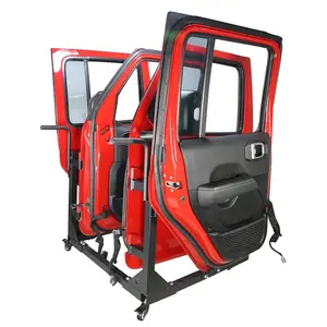 Garvee Jeep Door Storage Rack for 1987-2023 Wrangler & Gladiator - Removable, Movable Bracket for 2/4 Doors - Compatible with YJ TJ JK JKU JL JT