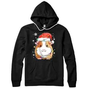 Personalized Guinea Pig Christmas Hat Pullover Hoodie