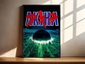 Akira Poster, Kaneda & Tetsuo Wall Art, Anime Manga Fan Decor - Number 01