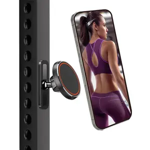 Magnetic Phone Holder for Gym, 360 Degree Adjustable Phone Mount, Universal Fitness Equipment Accessories for Women & Men, Stable phone holders, Magnetic Smartphone Holder