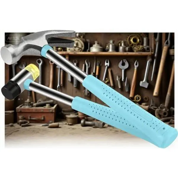 2-Piece Compact Hammer Set - 8oz Claw Hammer, 25mm Rubber Mallet - Durable Mini Hand Tools with Lightweight Ergonomic Non-Slip Grip for Crafts, Upholstery, Furniture Assembly, Model Building Precision Repair Work