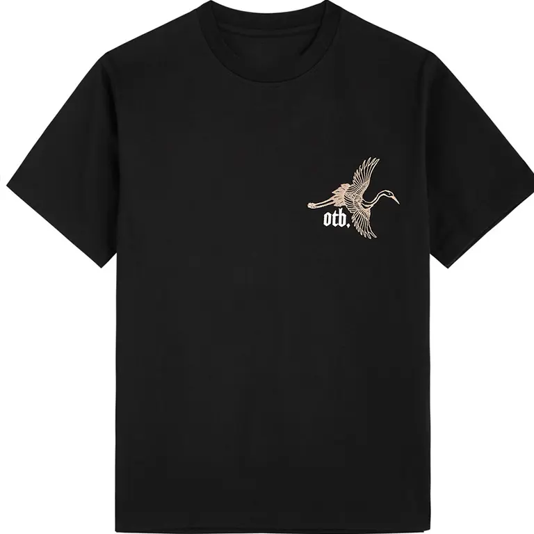 ONLY THE BLIND Summer Crane embroidered cotton T-shirt