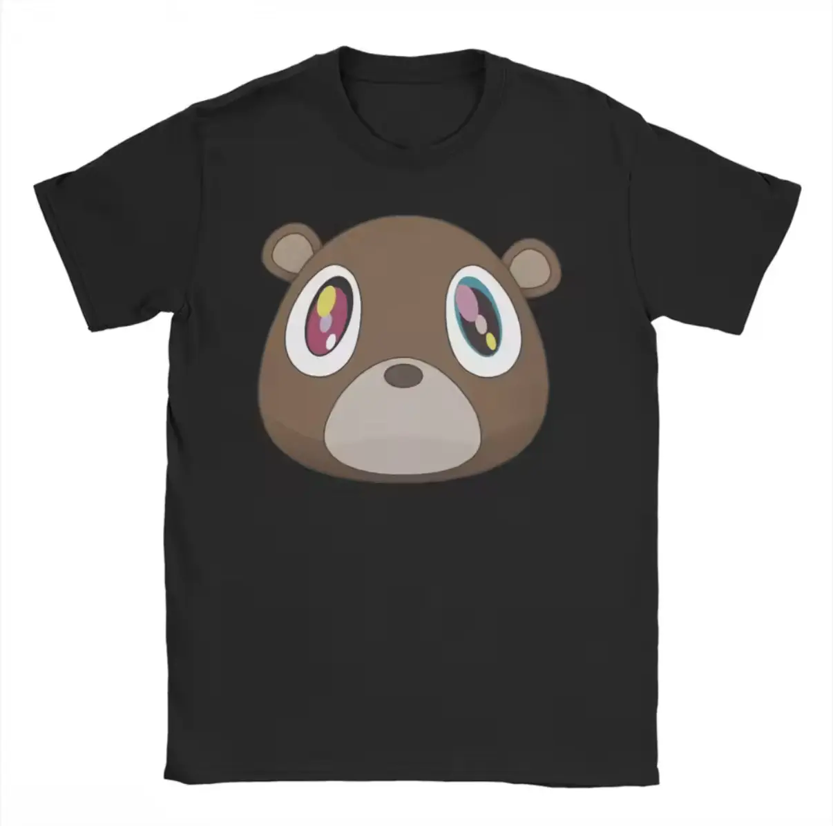 Unisex Cotton Short Sleeve T-Shirt, Graduation Bear Cartoon Graphic Tee, Hip Hop Vintage Streetwear Top, Ideal Gift For Men Women Rap Fans Daily Casual Party Outfit