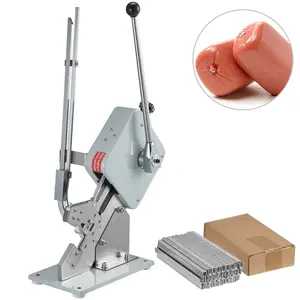 U-Shape Sausage Clipper Clipping Machine, Manual Sausage Cutter, Portable Clip Machine With 8000 U-Shape Clips, Stainless Steel Construction, Ergonomic Handle, Easy Operation, Ideal For Supermarkets, Bakeries, Cafés, Delis