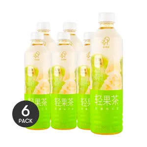 HEYTEA Light Fruit Tea Drink - Pomelo Tieguanyin Oolong Tea, 450ml x 6 Bottles, Low Sugar, Low Calorie, Zero Fat - Refreshing Beverage for Stocking Up