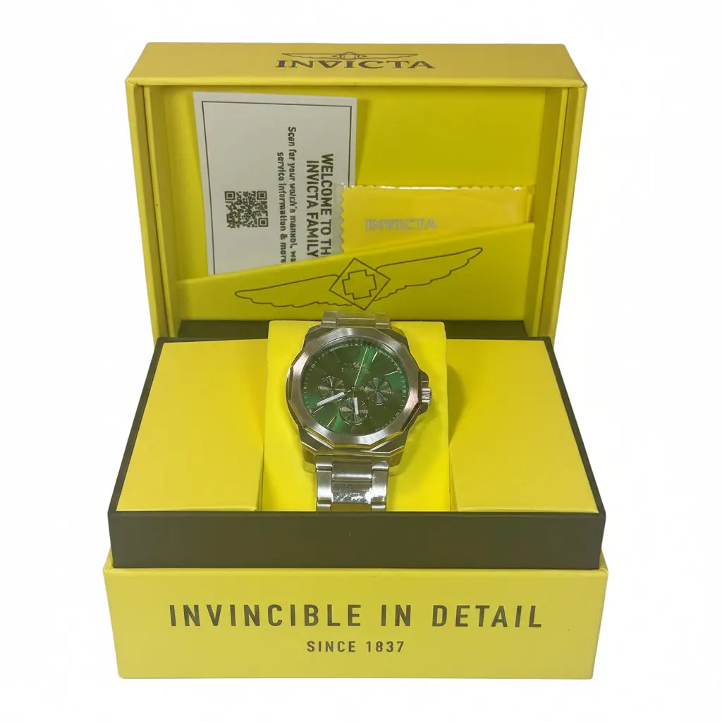 46844 Invicta Speedway Multifunction Mens 42mm Stainless Steel Green Dial Watch