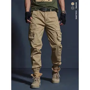 Men's Tactical Cargo Pants with Multiple Pockets, Durable Polyester, Breathable Comfort - Ideal for Hiking, Camping & Casual Outdoor Activities, All-Season Wear, Camping Accessories