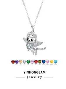 Women's Crown Cat Pendant Necklace, Elegant Low Allergy Jewelry, Mother's Day Gift with Box, Perfect Present for Mom