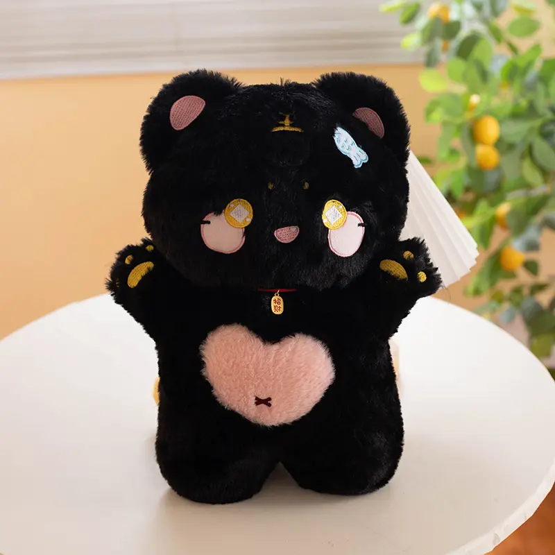 1PC Wealth Cat Plush Doll – Soothing Home Cuddle Pillow, Cute High-Appeal Plush Figurine for Gifting; Wealth Cat Plush Doll, Bedroom Decorative Cuddle Pillow with Ambiance Style, Great Holiday Gift