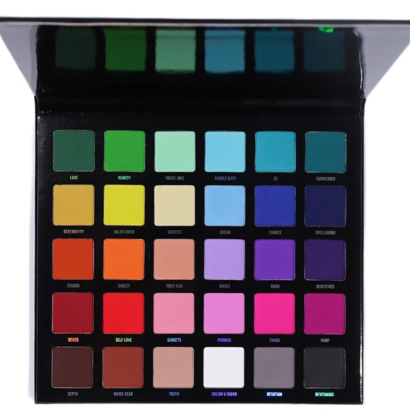 Blends - Eye And Face Palette - 30 Rainbow Matte Eyeshadows + Magnetic Pans