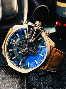 Men's Business Fashion Round Dial Analog Quartz Watch, Watch for Party, Daily Clothing Decor, Trendy Exquisite Watch for Birthday Gift with Box, Business Fashion Watches