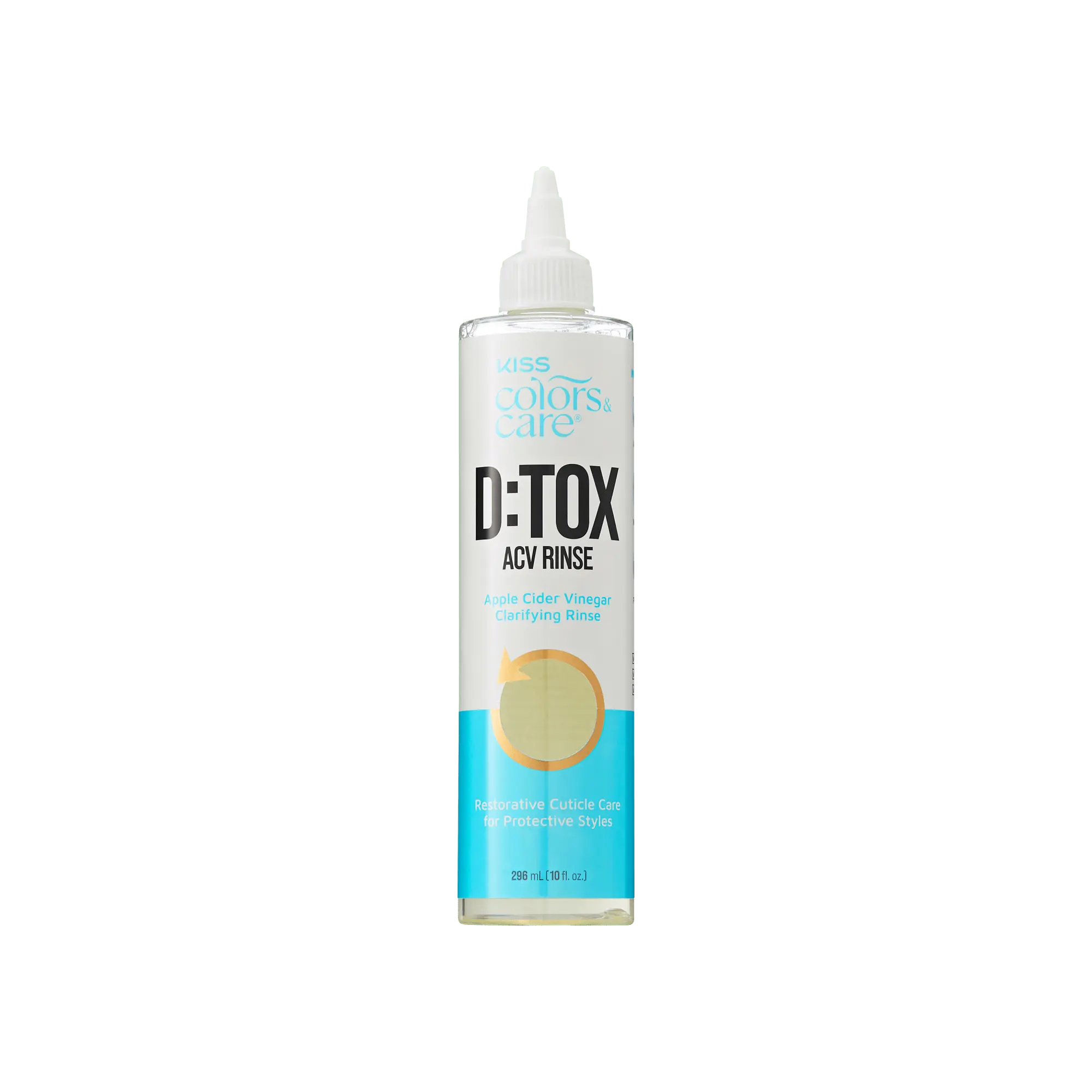 Kiss Colors & Care D:TOX Hair Detox Apple Cider Vinegar Rinse | Clarifying Rinse, Restorative Cuticle Care, 10 oz, Hair Care