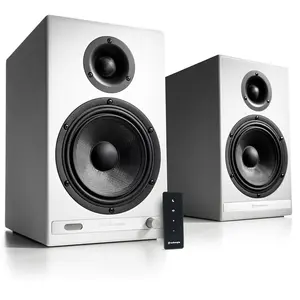 Audioengine HD6 Premium Wireless Bluetooth Bookshelf Speakers for Home Music & Theater - 150W Powerful Sound - Remote Control - Smartphone Connection