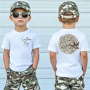 Camo Mama's Boy Kids Shirt, Hunting Duck Deer Short Sleeve Shirt,Hunting Season Toddler Shirt, Chocolate Lab Dog Mallard Tee, Cute Kids Tee