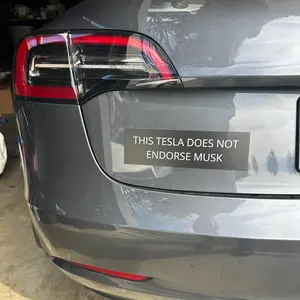 Anti Elon Bumper Sticker, Tesla Support Electric Car Support Funny Anti Musk Tesla Bumper Sticker