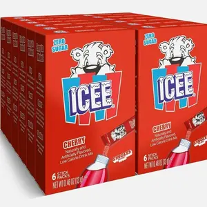 ICEE Singles To Go Water Drink Mix - Powder Sticks, 12 Boxes with 6 Packets Each - 72 Total Servings, Cherry, Pack of 12