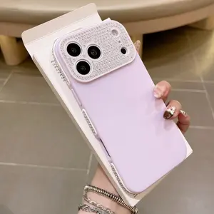 Luxurious Sparkling Rhinestone Matte Phone Case Suitable For iPhone 17 16 15 14 13 Pro Max Shockproof Protective Case