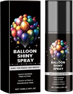 Event Party Balloon Brightener Long Lasting Gloss Spray for Decorations and Enhancements for Celebrations and Gatherings (Black, 100ml)