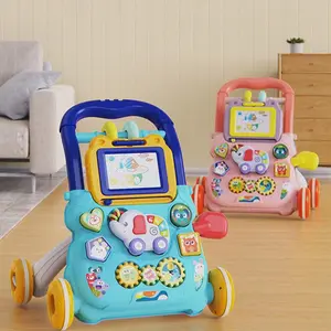 Elephant Design Baby Walker, 1 Box Musical Toy Push Walking for Toddler, Multifunction Development Activities Baby Toy for 0-12 Months Learn Walk Scientifically