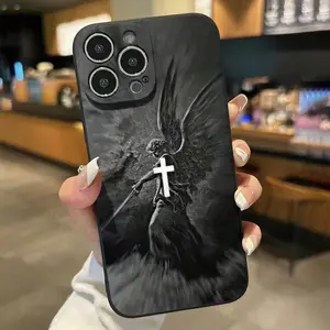 Phone case for iPhone 17 16 Pro Max 15 Plus 14 13 12 11  Air XR XS cross Pattern Shockproof Silicone TPU Bumper Drop Protection Cover Gifts for women men girls boys