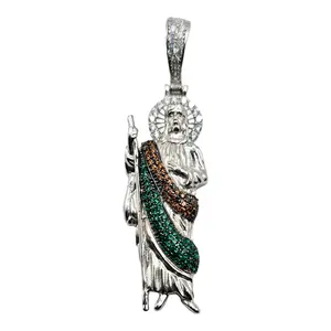 San Judas Silver 925 Pendant - Elegant Sterling Silver Pendant with Simple Design and High-Quality Finish