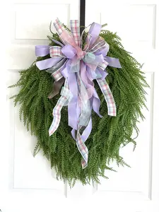 Spring Plaid Bead Grass Wreath - Standard