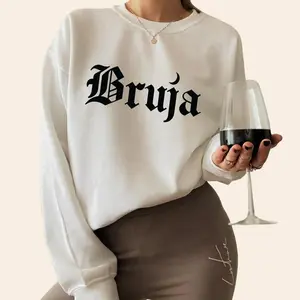 Bruja Witch Fall Sweatshirt Sanderson Sisters Women Halloween Hoodie Witches Broom Sweatshirt Halloween Witches Halloween Party Gifts Gildan 18000 Heavy Blend Cozy Durable Classic