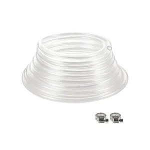 VEVOR Clear Vinyl Tubing, 3/8 IDx 1/2 OD, 50FT Plastic PVC Tubing, Flexible and Cuttable Clear Hose, 1/16 in Wall Thickness, High-strength PVC Material for Aquarium Irrigation Swimming Pool Lab