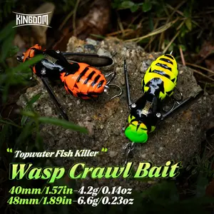 1pcs Water Surface Lure Bee Climbing Bait, Topwater Lure, Fishing Lure for Bass Trout Walleye, Effective Fish Attractant for Freshwater Fishing