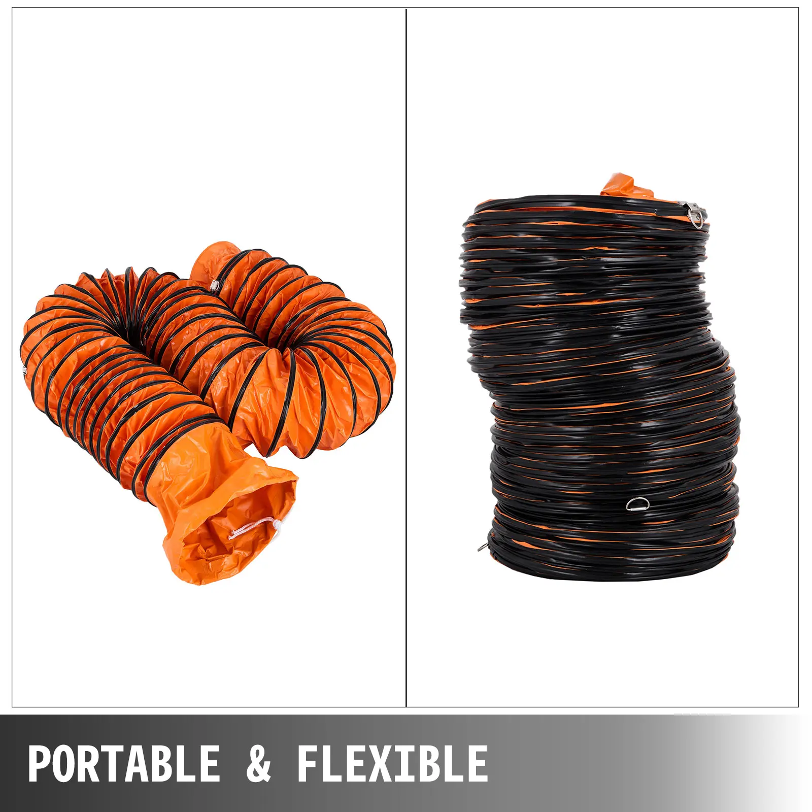 【summerfinds】VEVOR 25FT PVC Vinyl Flexible Duct Hosing, 12 inch Diameter with Thick Ropes, for Exhaust & Ventilation Fans, Suitable for Farm & Factory [DealsForYouDays]