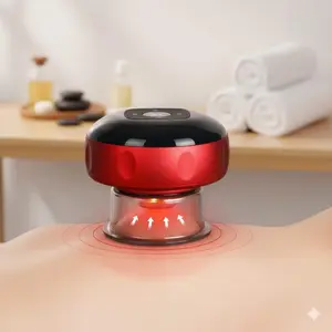 Adjustable Electric Cupping Massager, Smart Cupping Machine for Muscle Relaxation, Portable Neck Back Leg Pain Relief, Professional Fascia Gun for Home Gym Recovery, Body Contouring and Scar-Free Therapy Tool