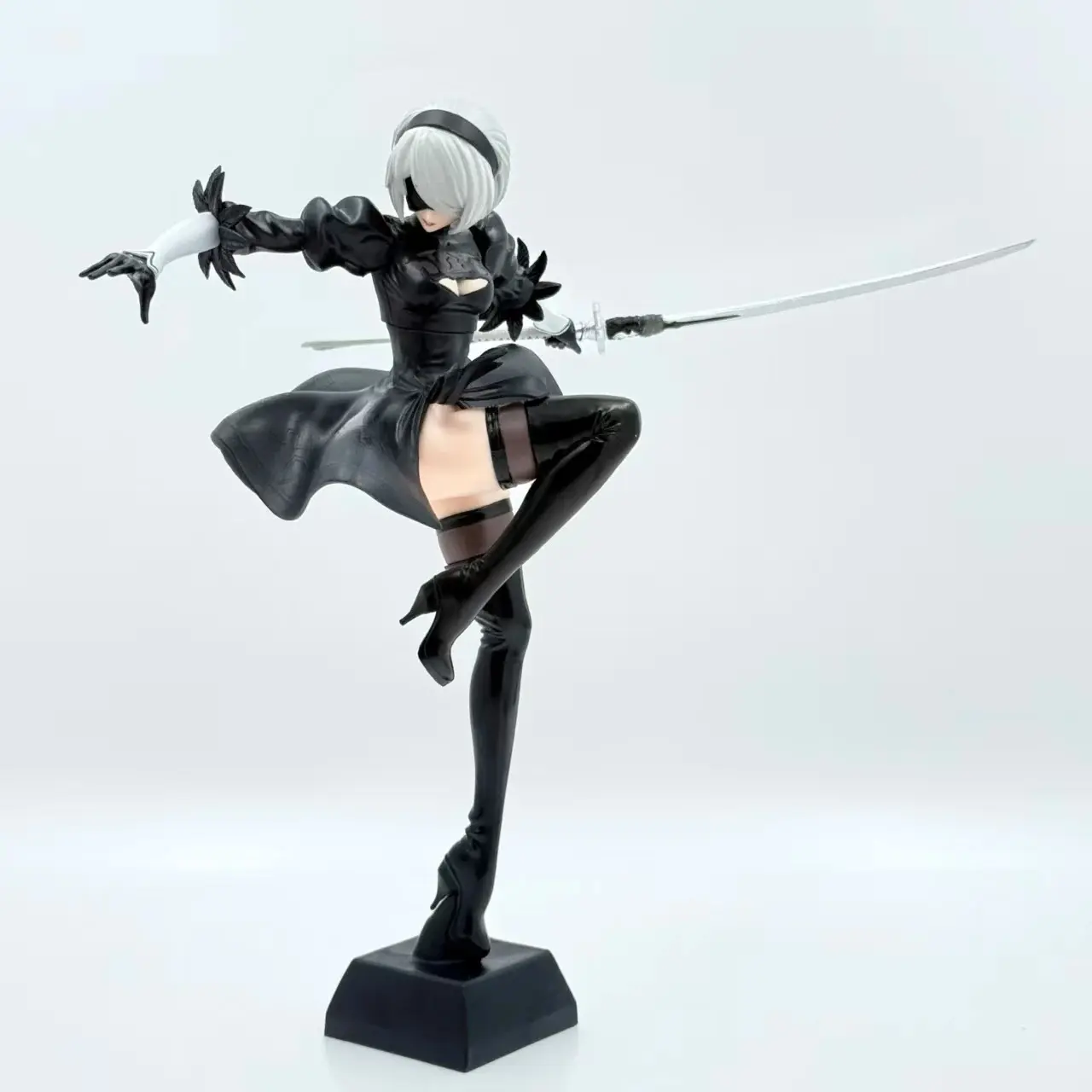 24CM NieR Automata YoRHa No. 2 Type B figma 2B Lifeform Kaine Nier PVC Action figure doll model Collectible statue figura gift